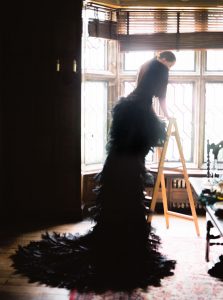 Dramatic Black Wedding Dress