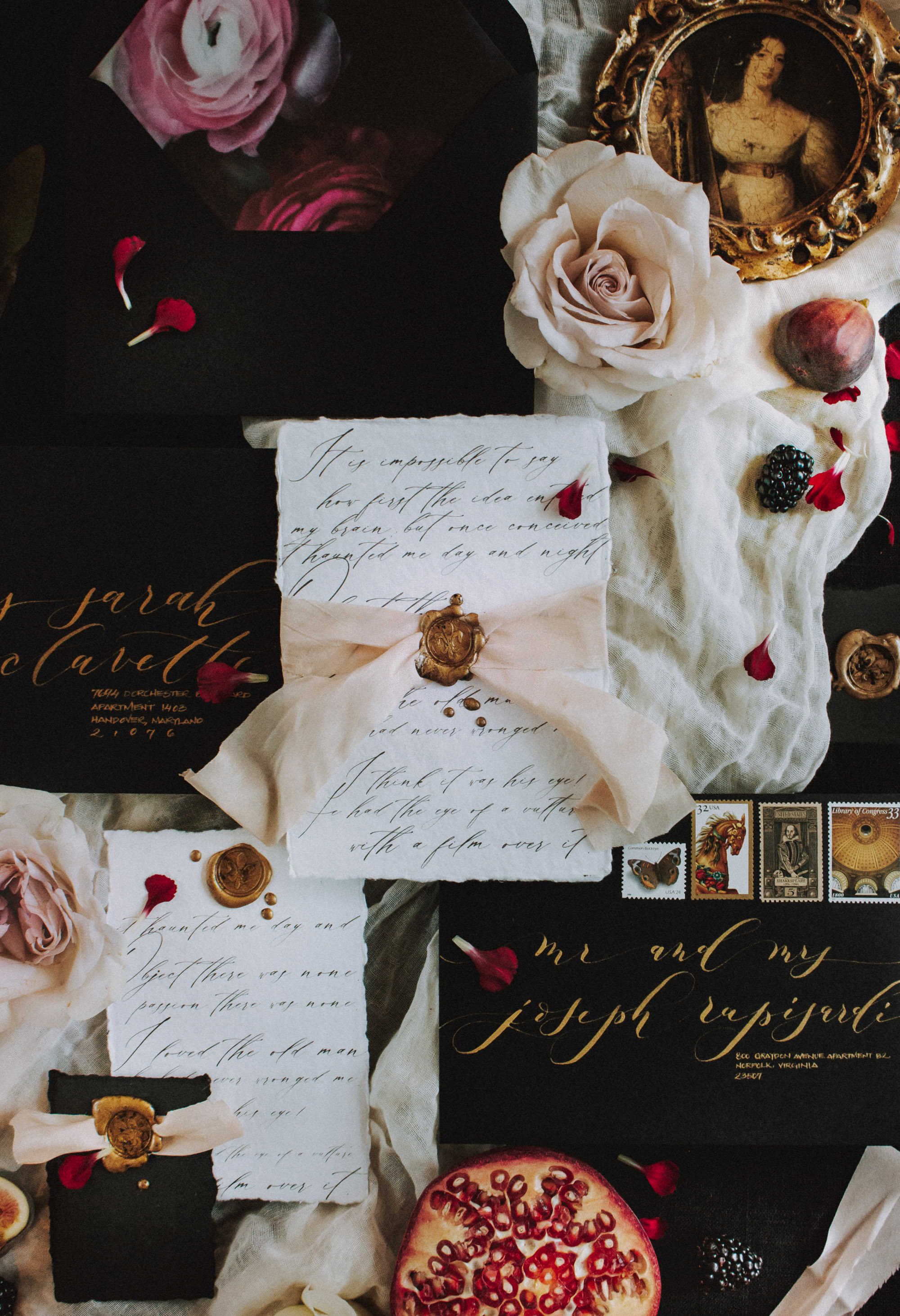 Dark Wedding Invitations