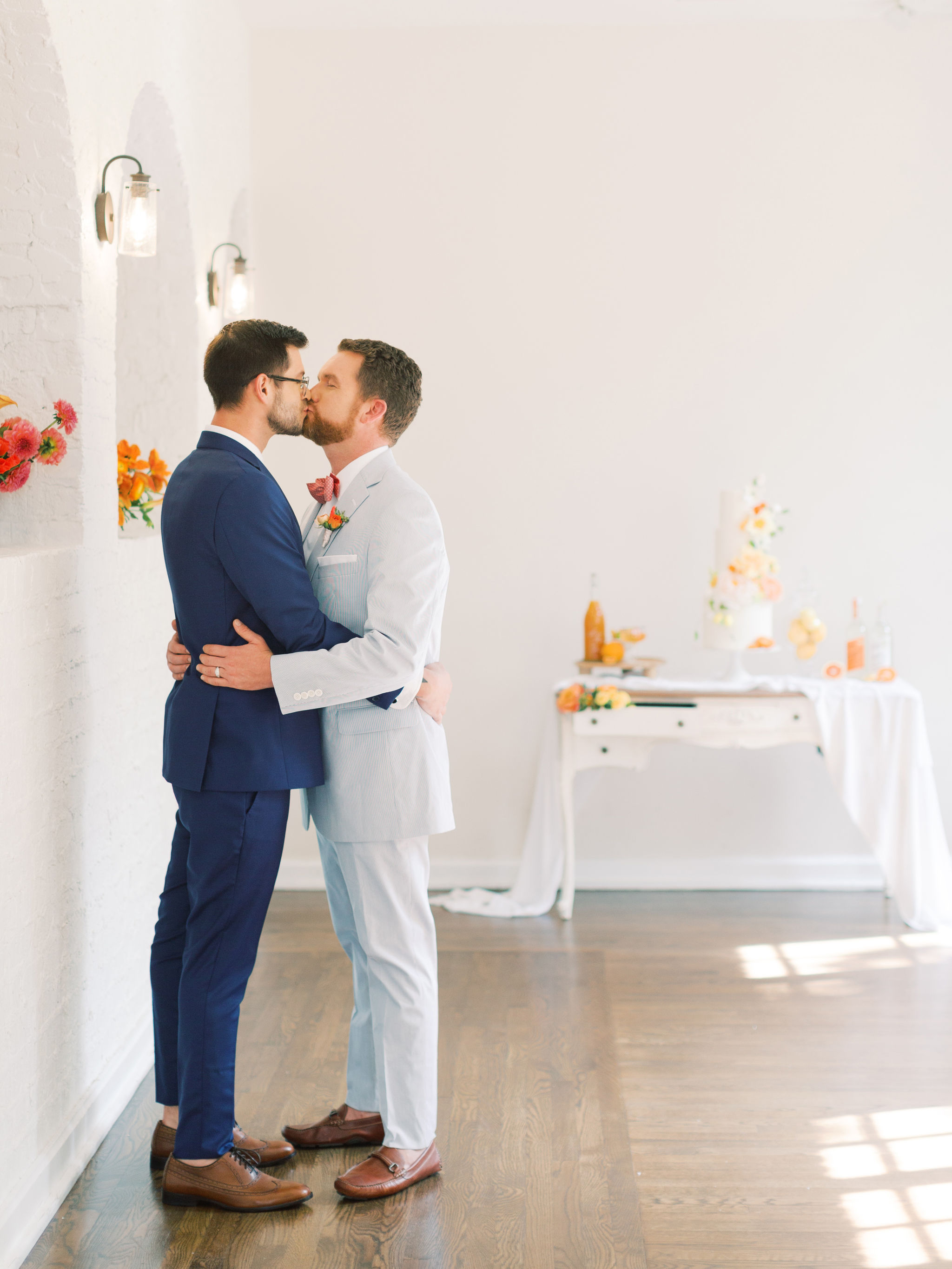 Citrus Wedding Decor for Gay Couple