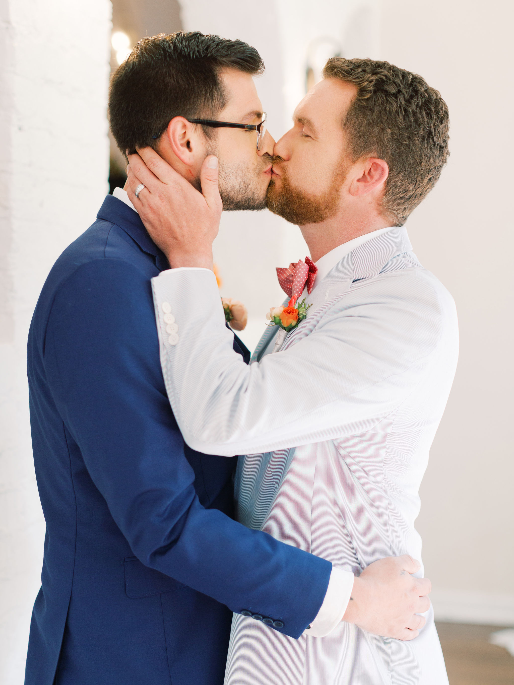 Gay Wedding Couple with Citrus Theme