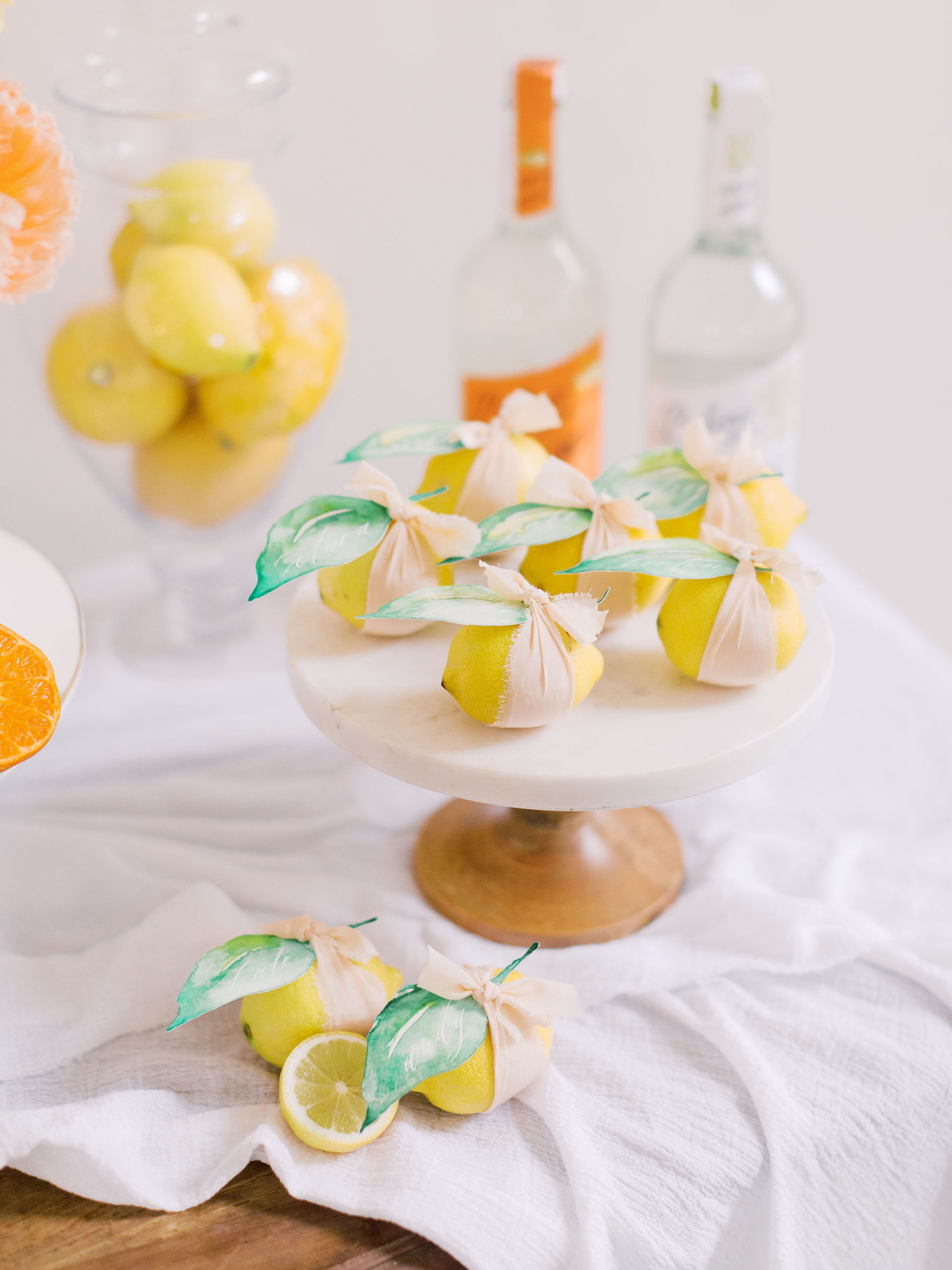 Citrus Wedding Place Cards