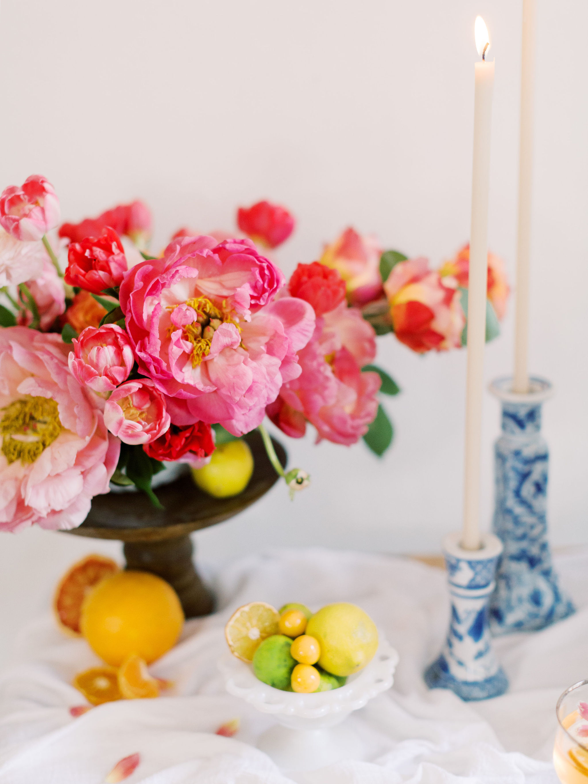 Citrus Wedding Table Decor