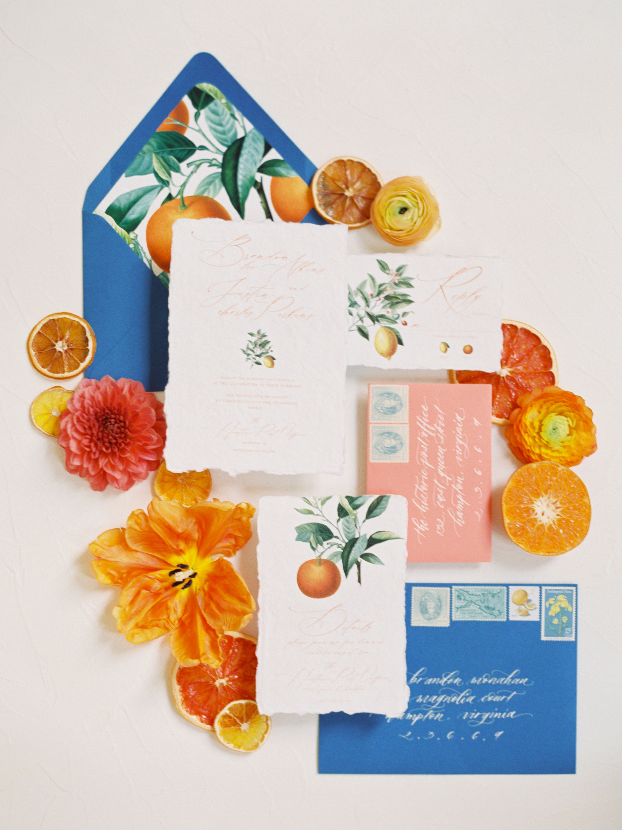 Citrus Wedding Stationery Suite