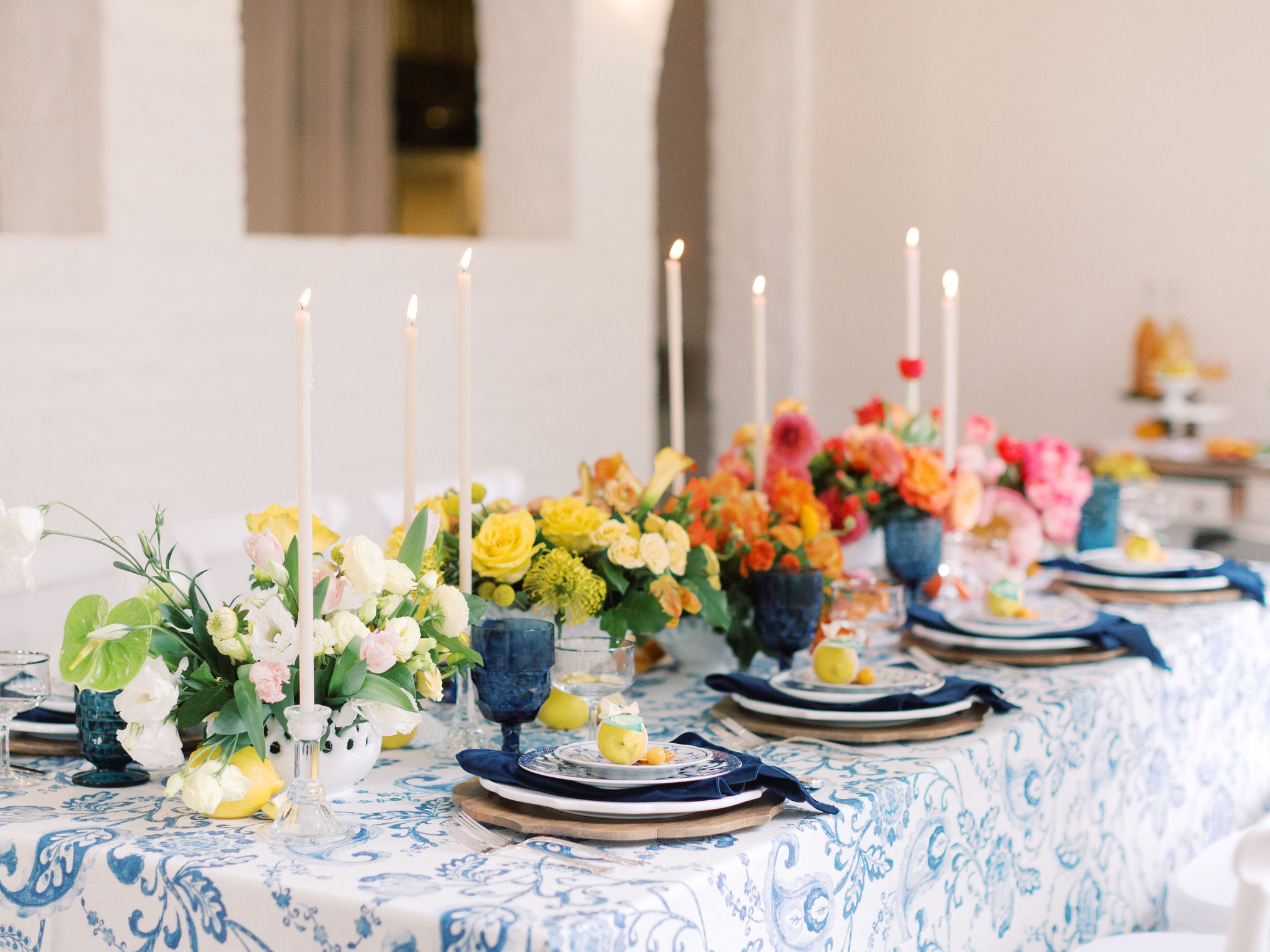 Wedding with Citrus Ombre Florals