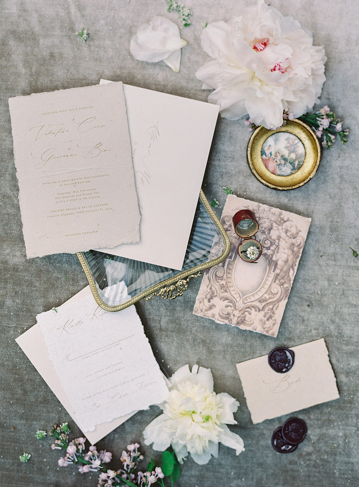 Fine Art Wedding Flat Lay