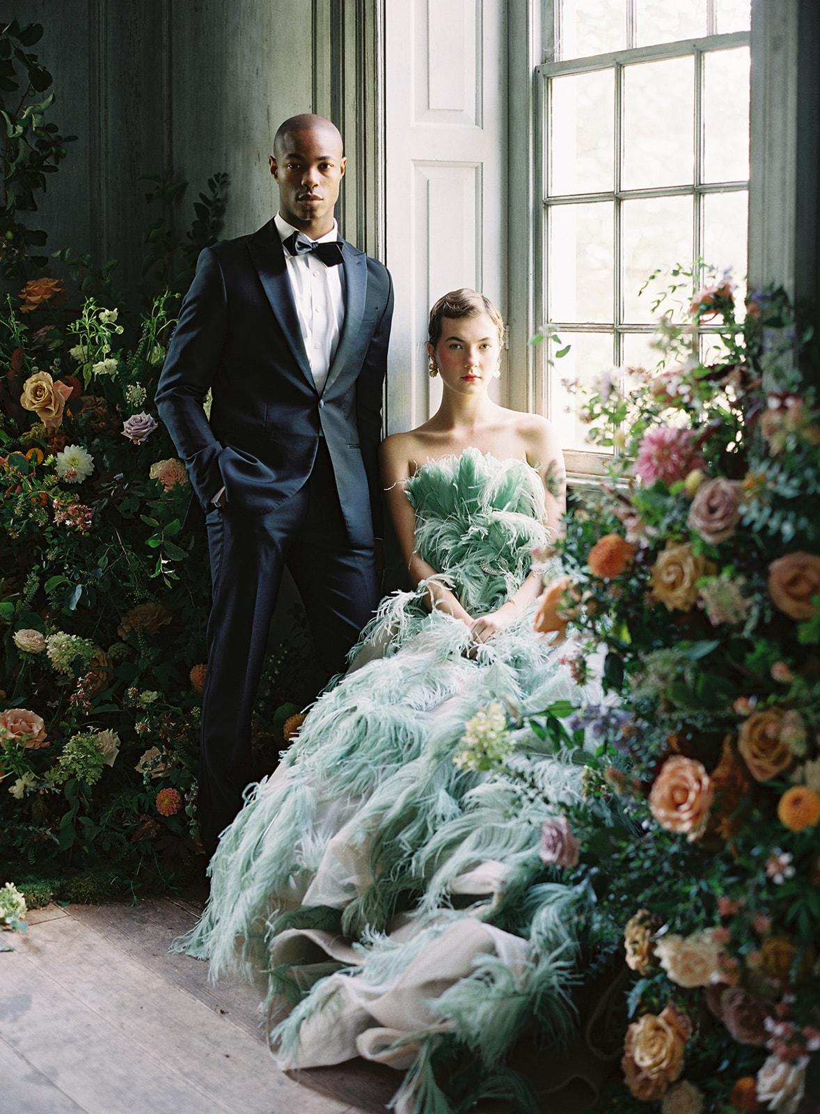 Fine Art Bridal Shoot with floral installation and ballet theme